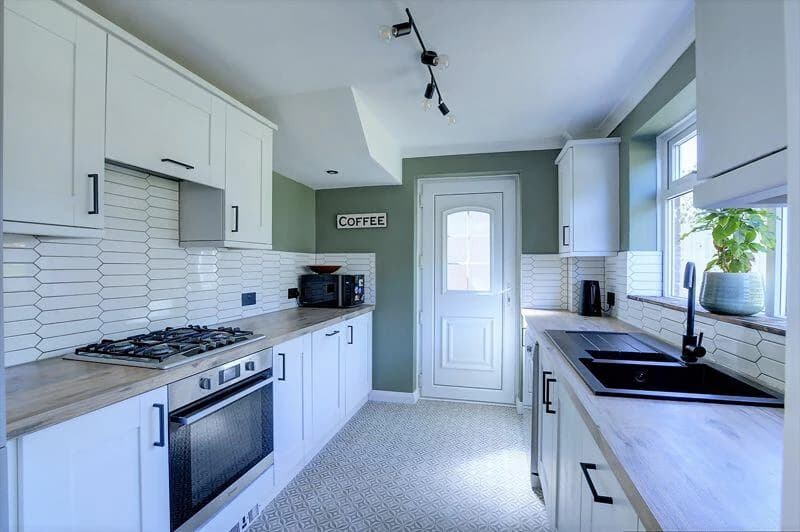 Modern fitted kitchen at Brunswick Village